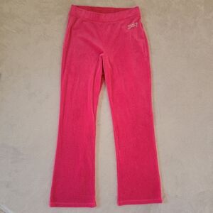 Juicy Couture VTG Y2k Velvet Velour Hot Pink Track Pants Women’s M Wide Leg